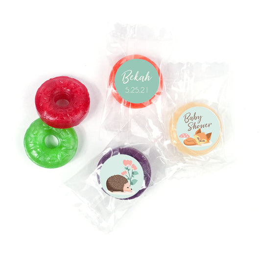 Baby Shower Personalized LifeSavers 5 Flavor Hard Candy Woodland Buddies