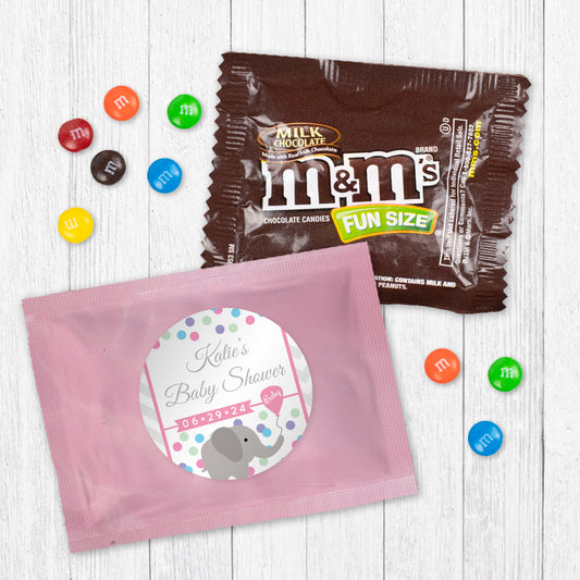 Personalized Baby Shower Elephant Milk Chocolate M&Ms