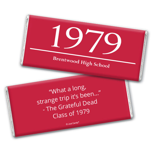 Class Reunion Personalized Chocolate Bar Wrappers Graduation Year