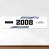 Personalized School Spirit Stripes Class Reunion 5 Ft. Banner