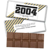 Personalized Class Reunion School Spirit Stripes Belgian Chocolate Bar & Wrapper