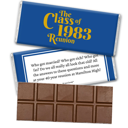 Personalized Retro Class Reunion Hershey's Milk Chocolate Bar