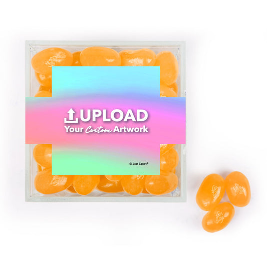 Custom Add Your Artwork JUST CANDY® favor cube with Jelly Belly Jelly Beans
