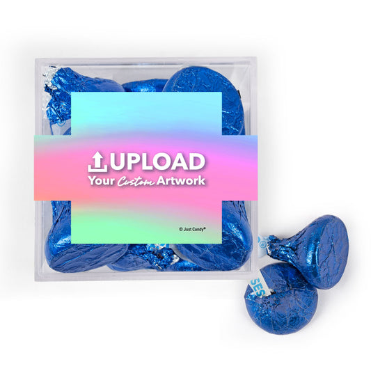 Custom Add Your Artwork JUST CANDY® favor cube with Hershey's Kisses