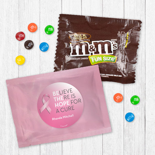 Personalized Breast Cancer Awareness Be the Hope Candy Favor Bag - M&Ms or Skittles