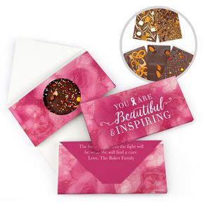 Personalized Breast Cancer Pink Inspiration Gourmet Infused Chocolate Bars (3.5oz)