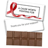 Personalized Awareness Ribbons Belgian Chocolate Bar