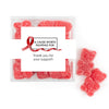 Personalized Awareness Ribbons JUST CANDY® favor cube with Sugar Sanded Gummy Bears