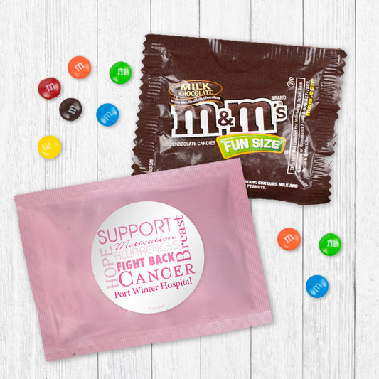 Personalized Breast Cancer Awareness Strength in Words Candy Favor Bag - M&Ms or Skittles