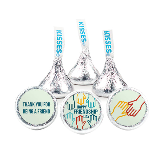 Personalized Happy Friendship Day Helping Hands 3/4" Sticker (108 Stickers)