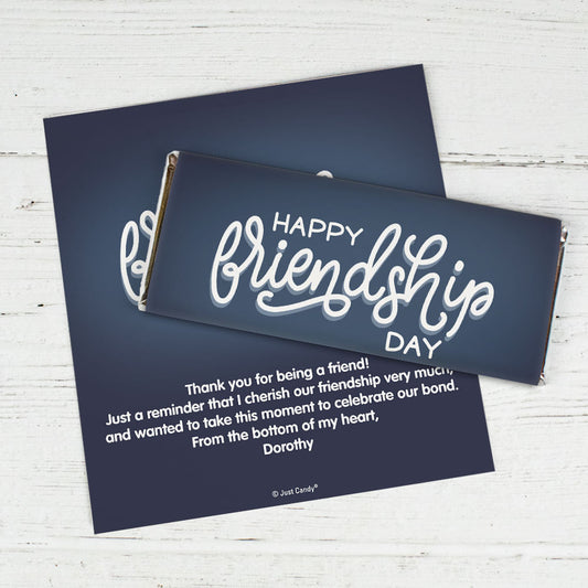 Personalized Happy Friendship Day Chocolate Bar Wrappers
