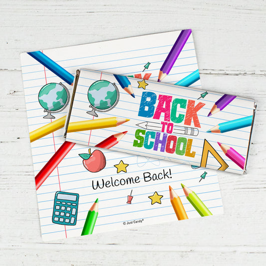 Personalized Back to School Chocolate Bar Wrappers
