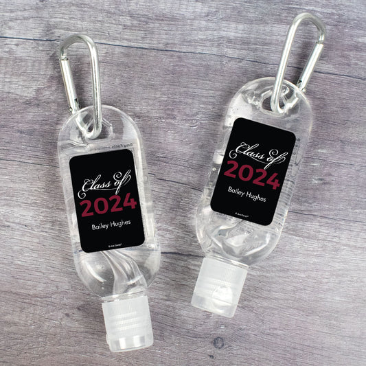 Graduation Class of Hand Sanitizer with Carabiner 1 fl. oz Bottle
