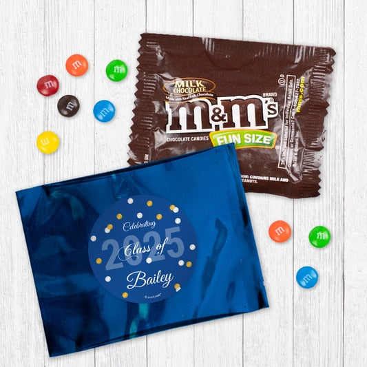 Personalized Graduation Class of Dots Candy Favor Bag - M&Ms or Skittles