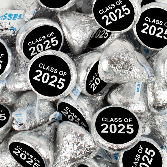 Assembled Black Graduation Class of Hershey's Kisses Candy 13.6oz Bag 85ct