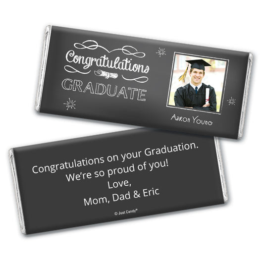 Graduation Personalized Hershey's Milk Chocolate Bar Chalkboard Photo