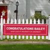 Personalized Solid Color Graduation 5 Ft. Banner