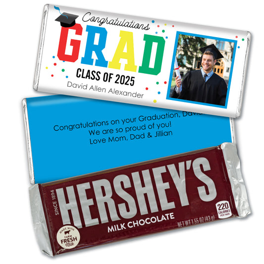 Personalized Graduation Hershey's Milk Chocolate Bar - Polka Dot