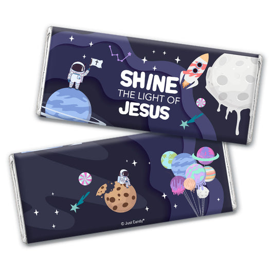 Outer Space Shine The Light of Jesus Hershey's Milk Chocolate Bar - 12 Pack