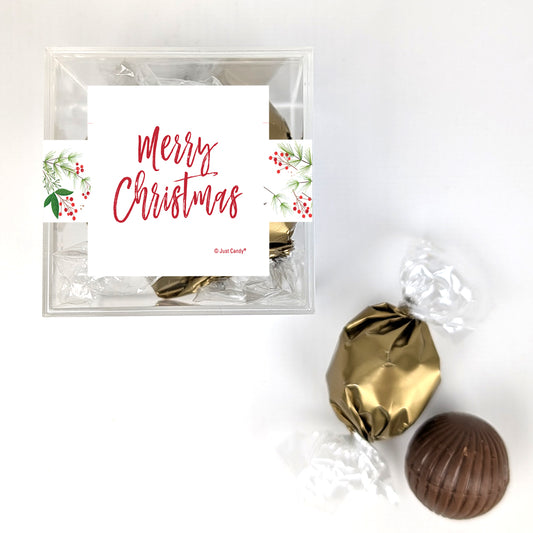 Merry Christmas JUST CANDY® favor cube with Dubai Truffles - Botanicals