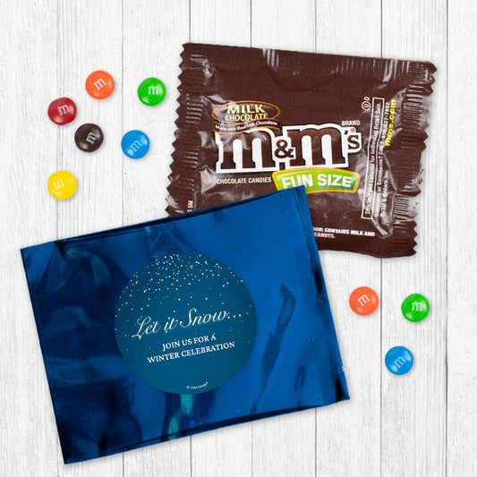 Personalized Let it Snow Christmas Candy Favor Bag - M&Ms or Skittles