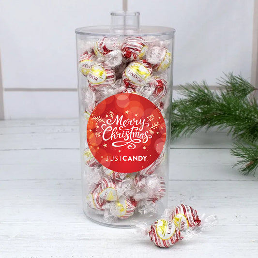 Merry Christmas Lindor Truffles Canister Gift