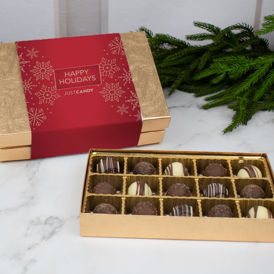 Happy Holidays Snowflakes Truffle Gift Set