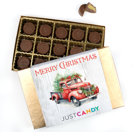 Merry Christmas Dubai Chocolate Truffles Gift Box - Red Truck