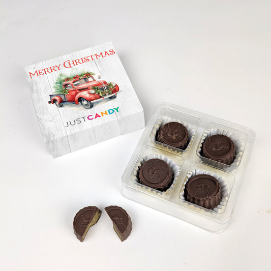 Merry Christmas Dubai Chocolate Truffles Favor Gift - Red Truck