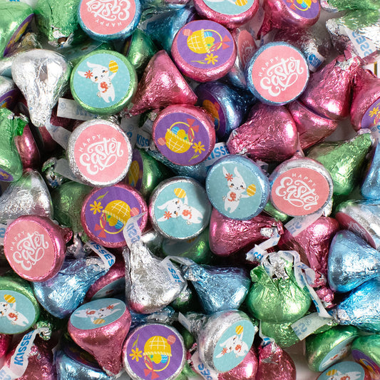 Assembled Easter Pals Stickers and Hershey's Kisses Candy 13.6oz Bag 85ct