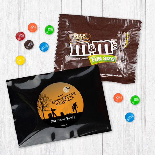 Personalized Halloween Zombie Spooktacular Candy Favor Bag - M&Ms or Skittles
