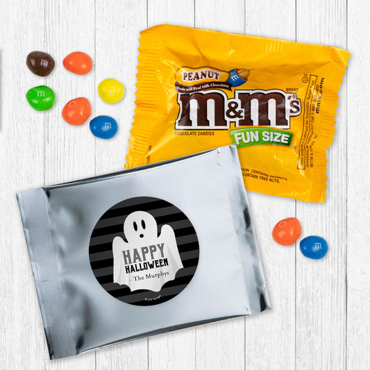 Personalized Halloween Ghouling Ghost Candy Favor Bag - M&Ms or Skittles