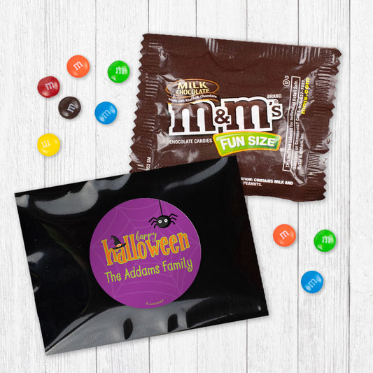 Personalized Halloween Spirit Candy Favor Bag - M&Ms or Skittles