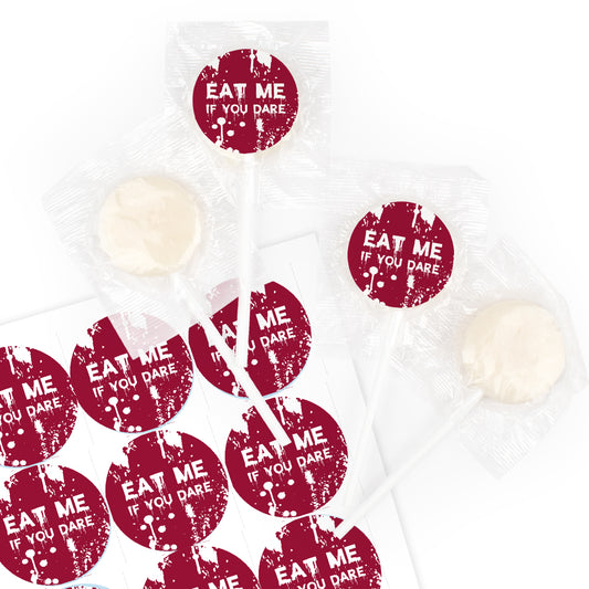 DIY Halloween Stickers & Lollipop (130ct) - Eat If You Dare