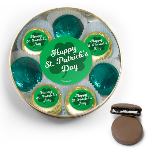 St. Patrick's Day Chocolate Covered Oreo Cookies Gift Tin