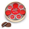 Personalized Valentine's Day Script Heart Chocolate Covered Oreo Cookies Gift Tin