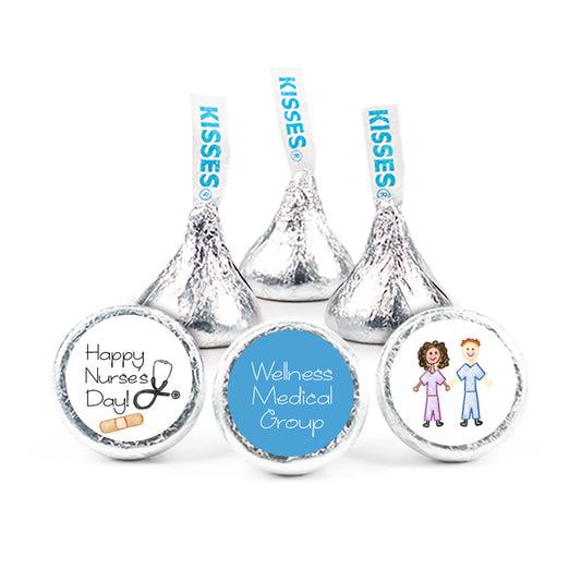 Nurse Appreciation 3/4" Sticker Multicultural Scrubs (108 Stickers)