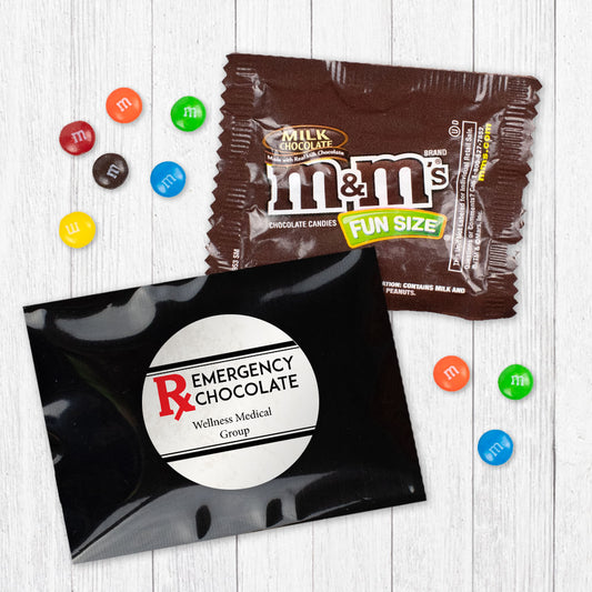 Personalized Emergency Chocolate Candy Favor Bag - M&Ms or Skittles