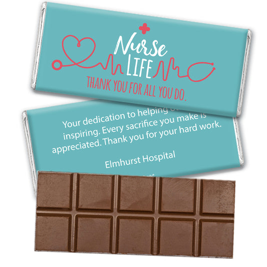 Personalized Nurse Appreciation Nurse Life Hershey's Milk Chocolate Bar