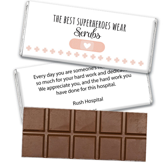 Personalized Nurse Appreciation Superheroes Hershey's Milk Chocolate Bar