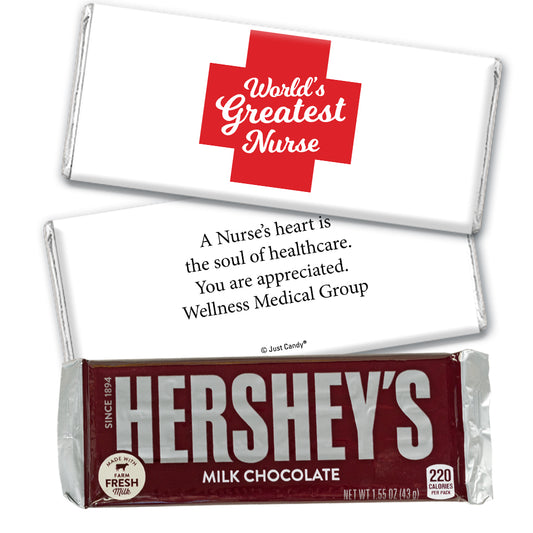 Nurse Appreciation Personalized Hershey's Milk Chocolate Bar Red Cross