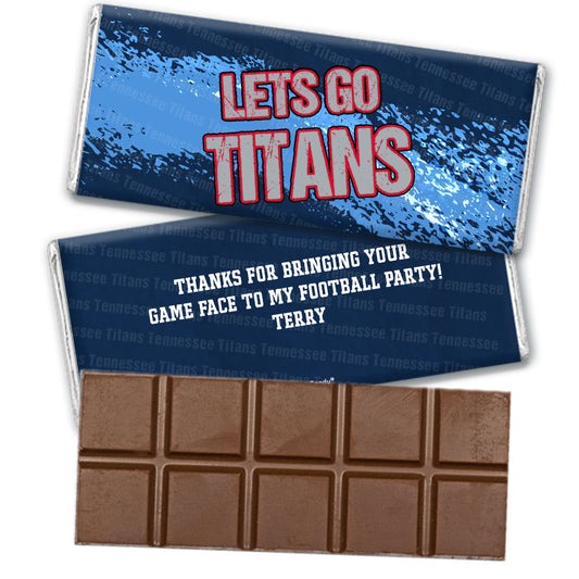Personalized Titans Football Party Hershey's Hershey's Milk Chocolate Bar & Wrapper