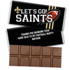 Personalized Saints Football Party Hershey's Hershey's Milk Chocolate Bar & Wrapper