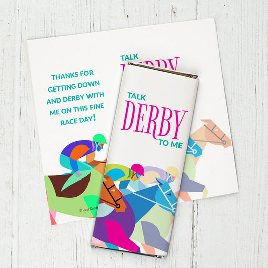 Personalized Talk Derby To Me Chocolate Bar Wrappers