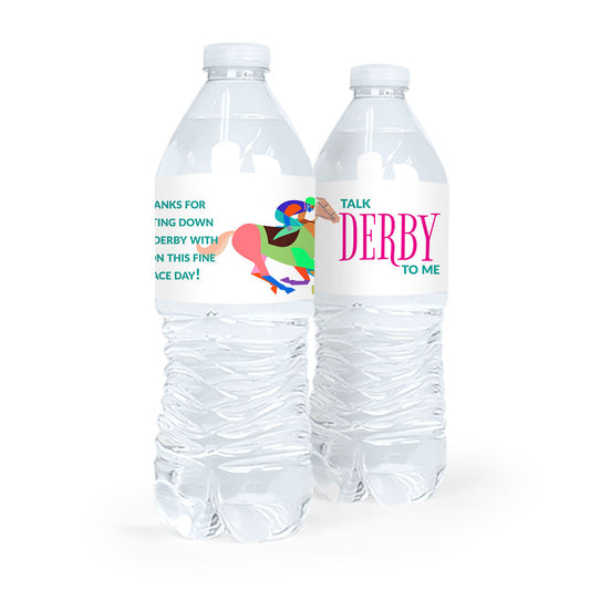 Personalized Talk Derby To Me Water Bottle Sticker Labels (5 Labels)