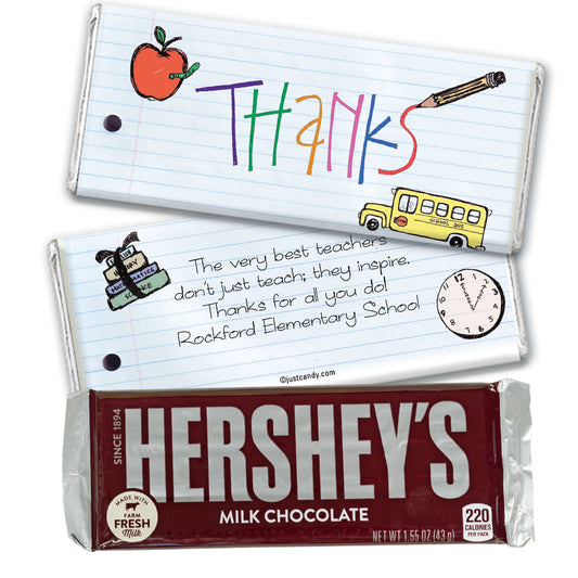 Personalized Teacher Appreciation Hershey's Hershey's Milk Chocolate Bar & Wrapper