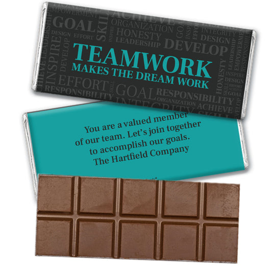 Personalized Teamwork Makes The Dream Work Hershey's Milk Chocolate Bar