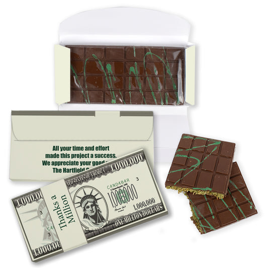 Personalized Thanks A Million Dubai Chocolate Bar 7.4oz