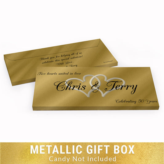 Deluxe Personalized 50th Anniversary Always My One Candy Bar Favor Box