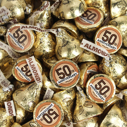 Assembled 50th Anniversary Hershey's Kisses Candy 13.6oz Bag 85ct